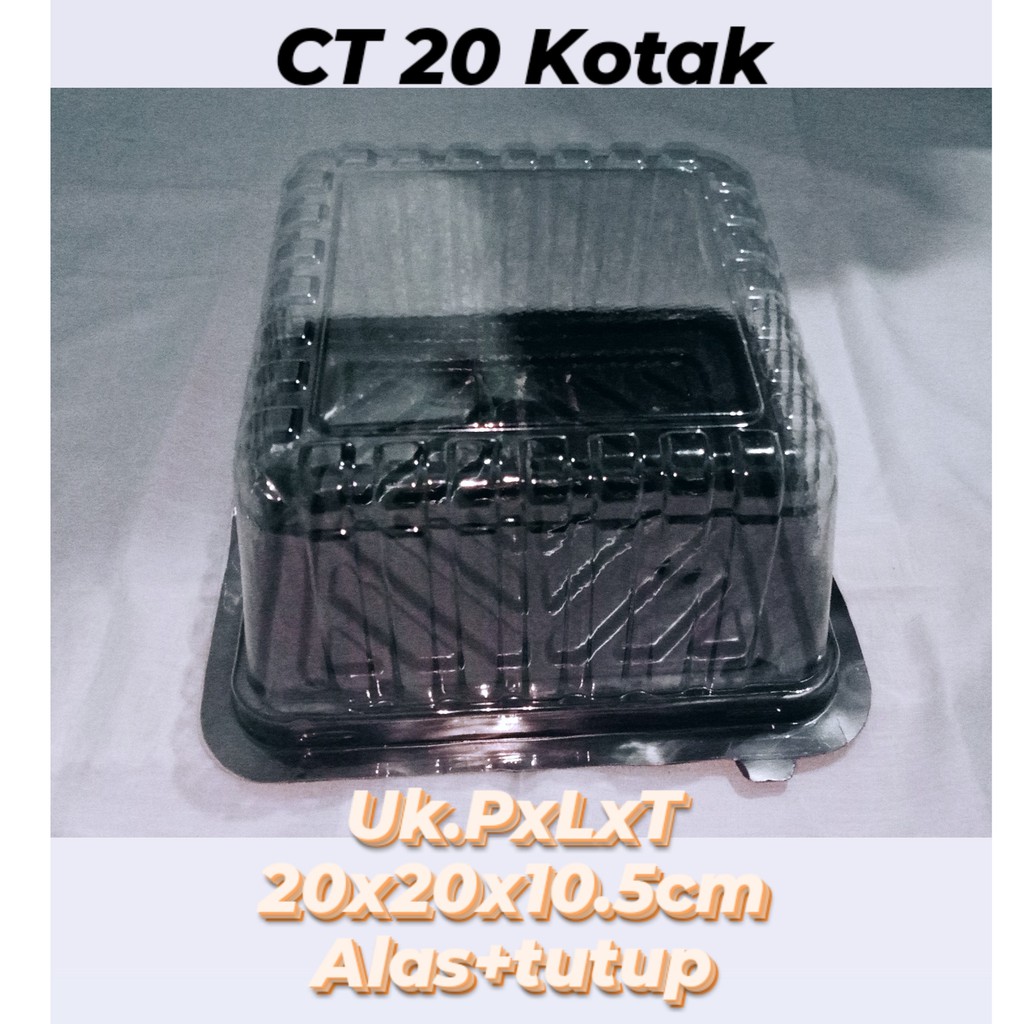 MIKA KUE TART/CAKE/BLACK FOREST kotak/persegi 20CM (10pcs)