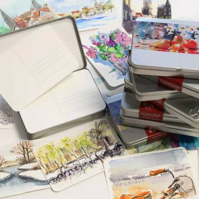 

Terlaris ✨ - Hahnemuhle Watercolour Postcards in Metal Box / Cold Pressed / 10.5 × 14.8 cm / 30 Cards / 230 GSM3.1.23