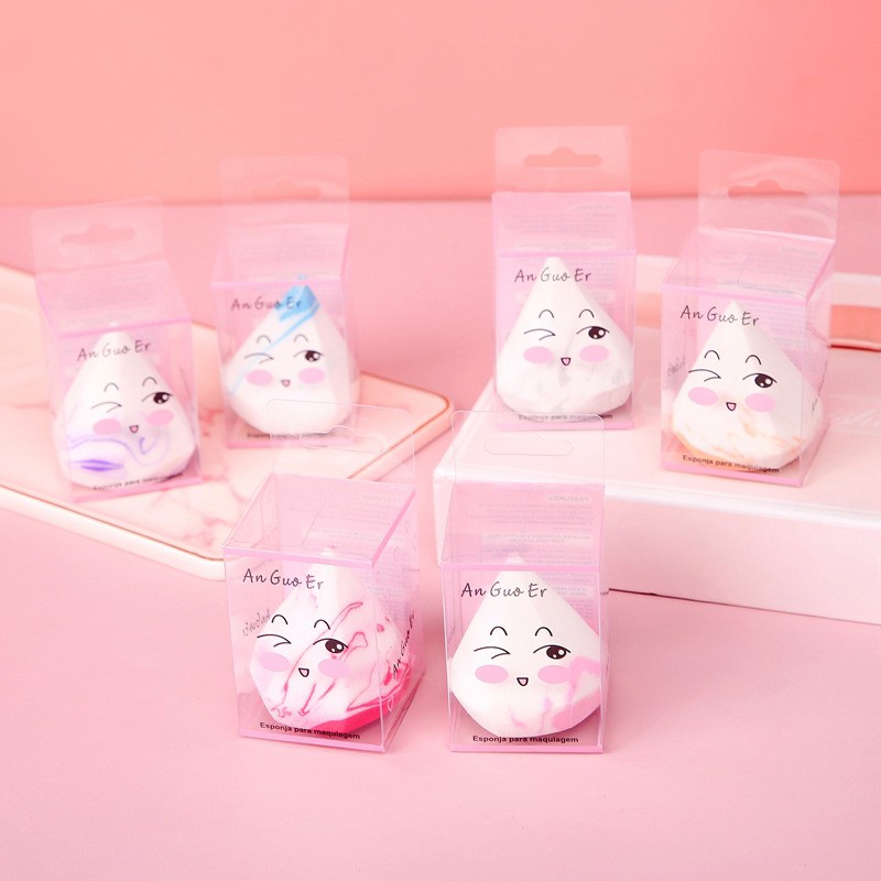 1 Pc Spons Puff Air Cushion Foundation Powder Bentuk Diamond Untuk Kecantikan