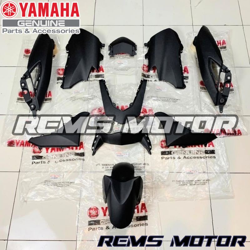 BODY HALUS FULLSET ALL NEW NMAX 2020 HITAM DOFF KASAR B6H-P3 ORIGINAL YAMAHA PAKET BODI FULSET FULL 