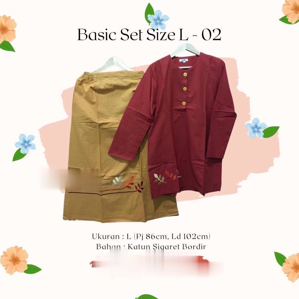 EZ PONDOK SANTRWATI MUSLIM - BASIC SET SIZE L - BAJU HARIAN SANTRI GONTOR PUTRI