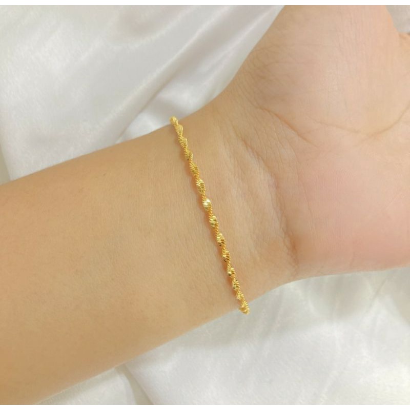 gelang tangan borsalino / gelang tangan dewasa warna gold 24k