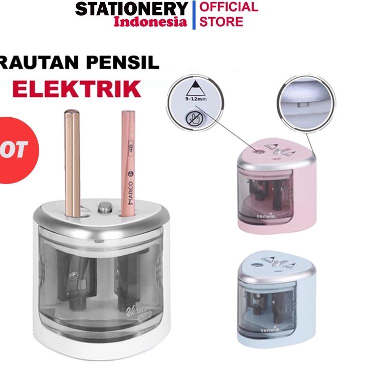 

Trend - RAUTAN PENSIL ELEKTRIK / ELECTRIC SHARPENER Rautan Serutan Electric Pencil Pensil Tenwin Otomatis Elektrik Automatic Electric Sharpener Dua Lubang - TENWIN 8004 ✔