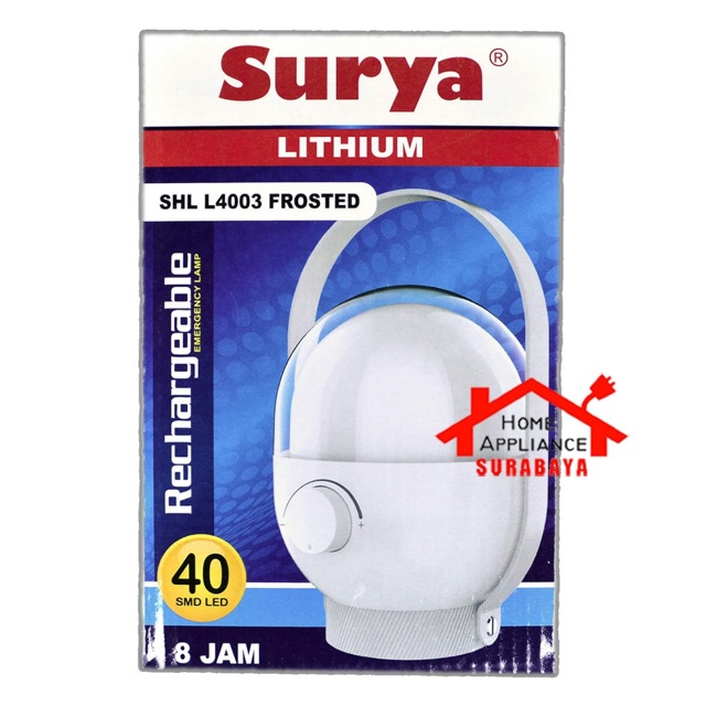 Lampu Darurat Emergency Petromak Surya 40 SMD LED Frosted SHL L4003 L 4003 Dengan Dimmer Tahan 8 Jam