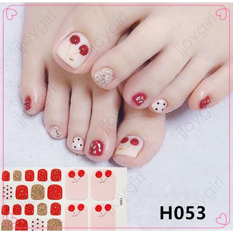 H Nail Stiker Kuku Motif Kartun Hiasan kuku 3D Anti Airuntuk Stiker Kuku Nail Art Toenail Sticker