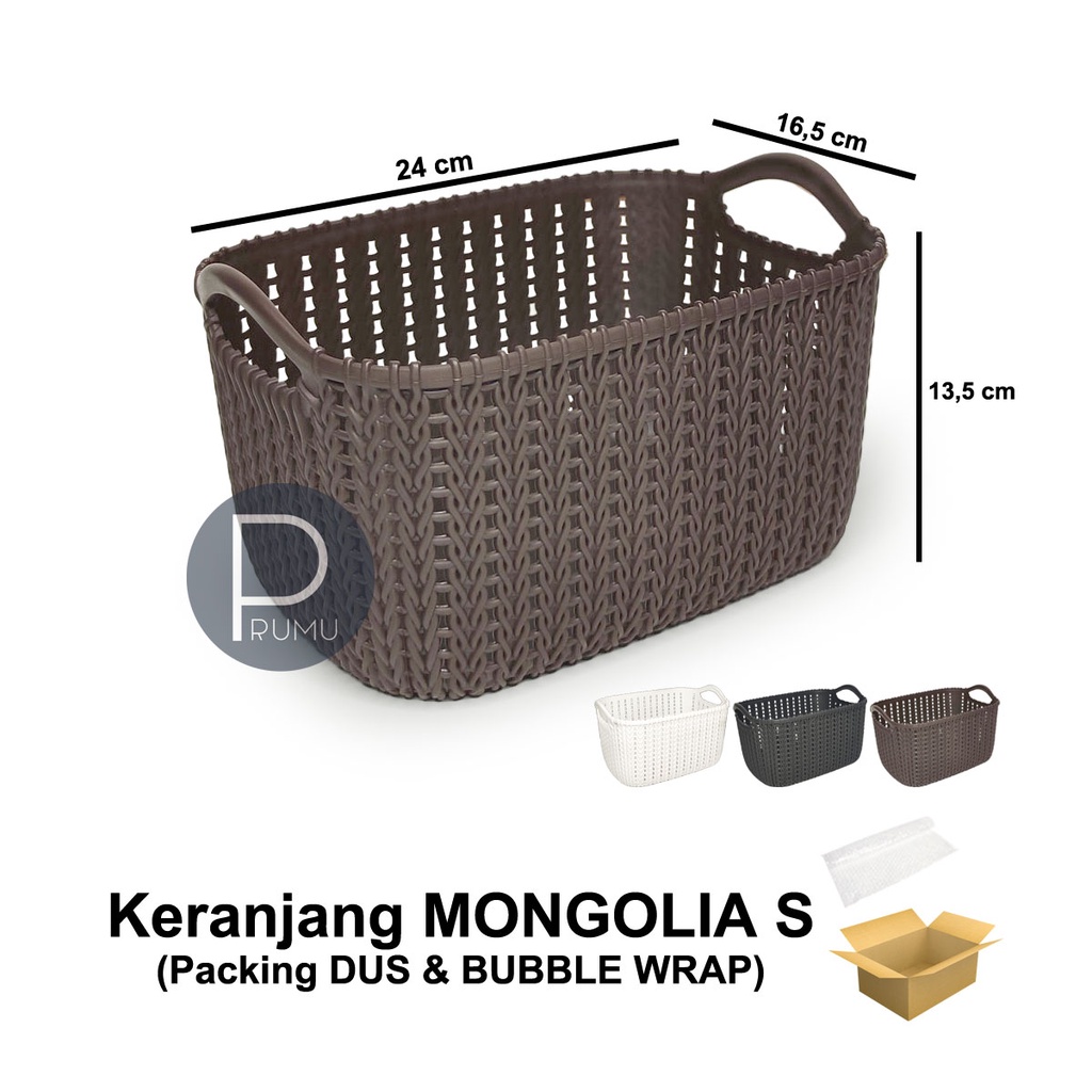 Keranjang Serbaguna - Keranjang Plastik - keranjang persegi panjang - Keranjang Penyimpanan - Keranjang Kecil - Keranjang Organizer - Mongolia S