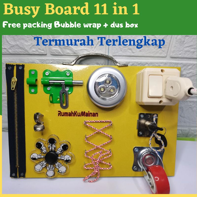 Papan Main Busy Board Mainan Edukasi Montessori Anak