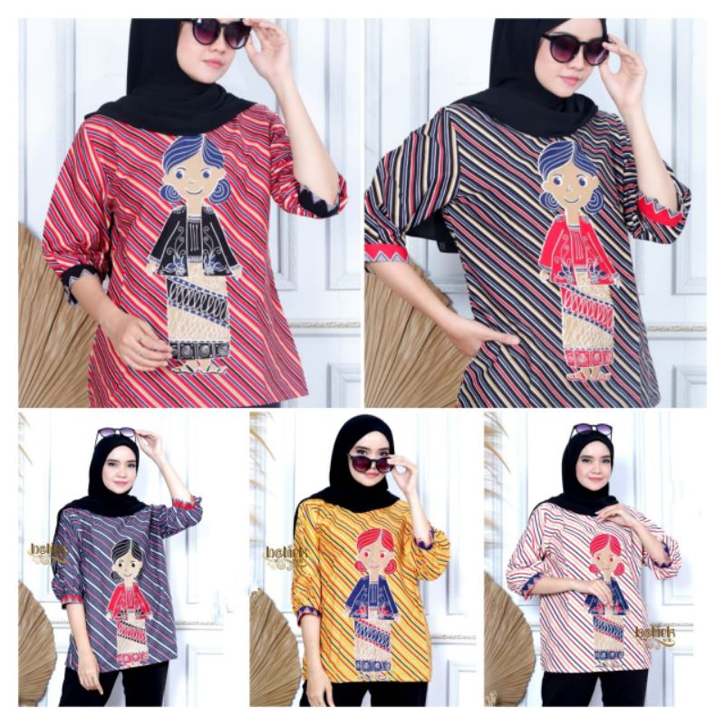 Blus Atasan Batik Premium Mbok Jamu Balon #5