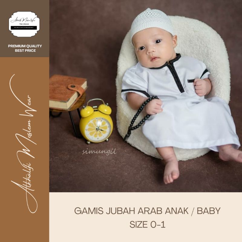 DISKON Gamis Jubah Arab Anak | Koko Bayi Aqiqah | Qomis baby balita | Baju muslim bayi aqiqah