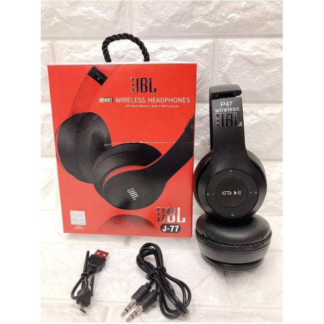 Headpone Bluetooth J-77 - Wireless Handsfree / Headset Bando
