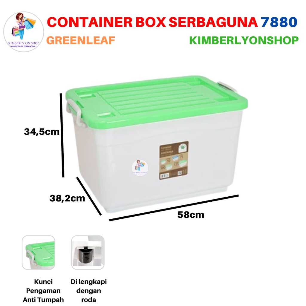 Container Box 50 Liter 7880 Green Leaf