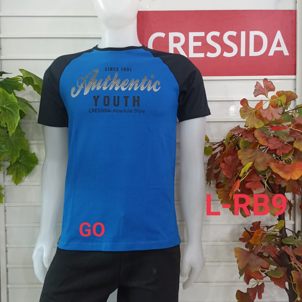 gof L CRESSIDA KAOS (Regular) Pakaian Pria Atasan Kaos Oblong Casual Santai Original Lengan Pendek