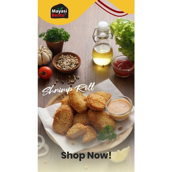 

Shrimp Roll Frozen Food Udang Cincang Mayasi Bento Halal 500 Gram