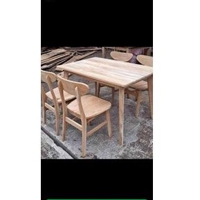 meja makan kursi 4 jati