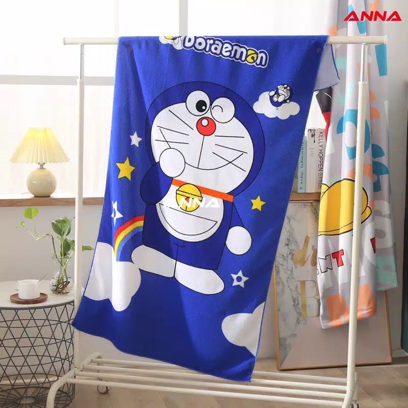 Handuk Mandi Bulu Karakter Ukuran 70 x 140cm 3D / handuk gambar / motif / karakter anak / kartoon