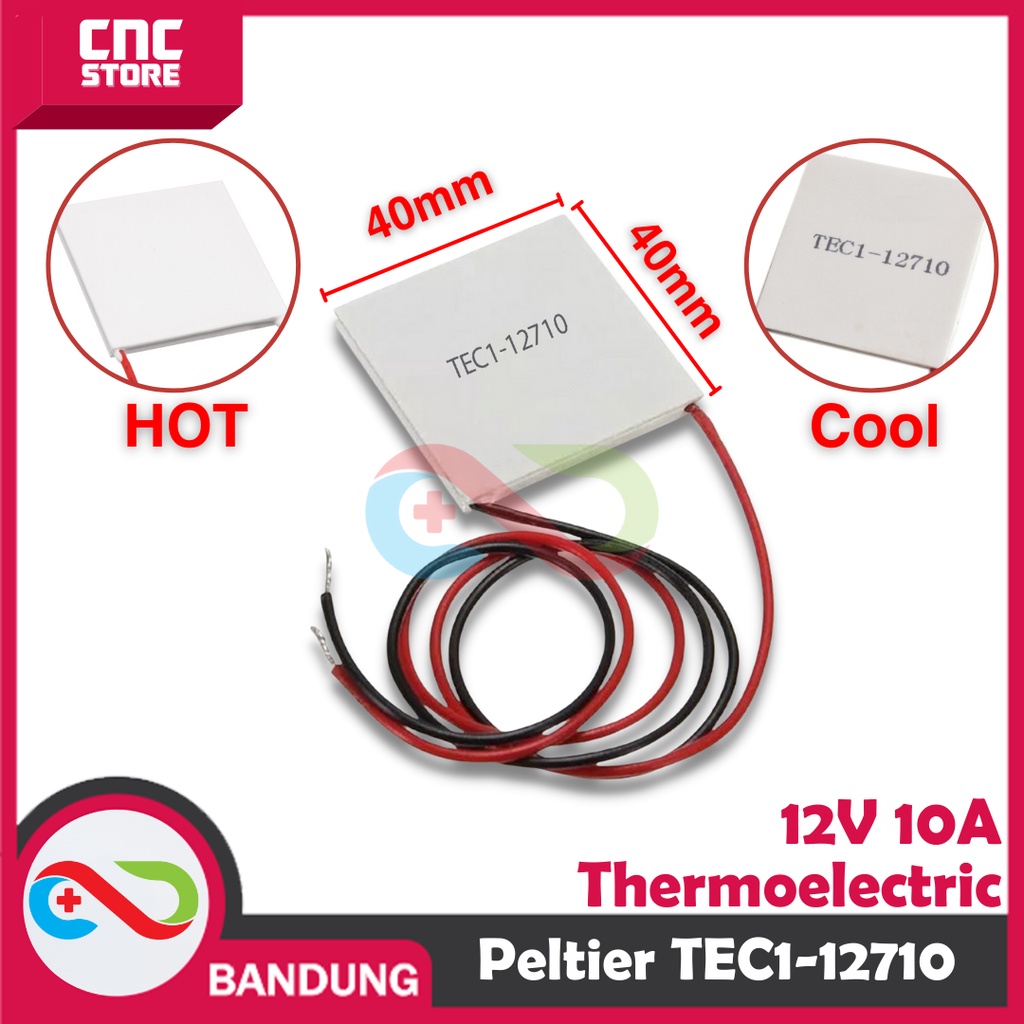 PELTIER TEC-12710 TEC1 12710 THERMOELECTRIC DC 12V 10A PANAS DINGIN