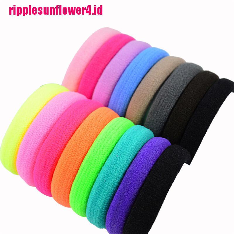 10pcs Ikat Rambut Ponytail Elastis Untuk Wanita