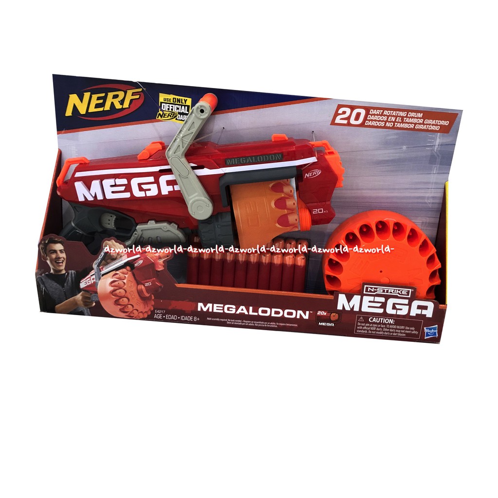 Nerf Megalodon Mainan Pistol Besar Hasbro Nerf N-Strike Mega Megalodon