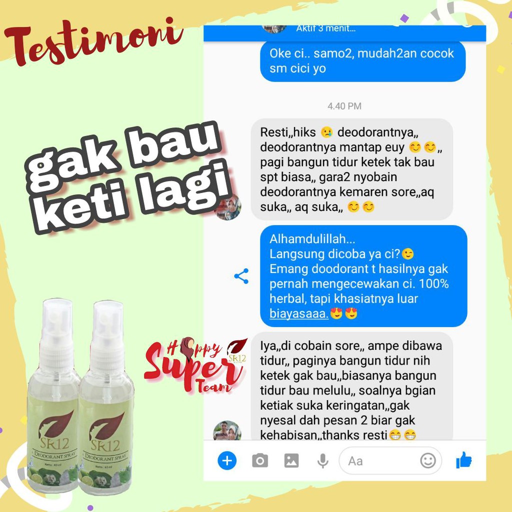 AMPUH! DEODORANT SPRAY SR12 Obat Penghilang Bau Kaki Ketiak Basah Keringat Badan Herbal Permanen-3