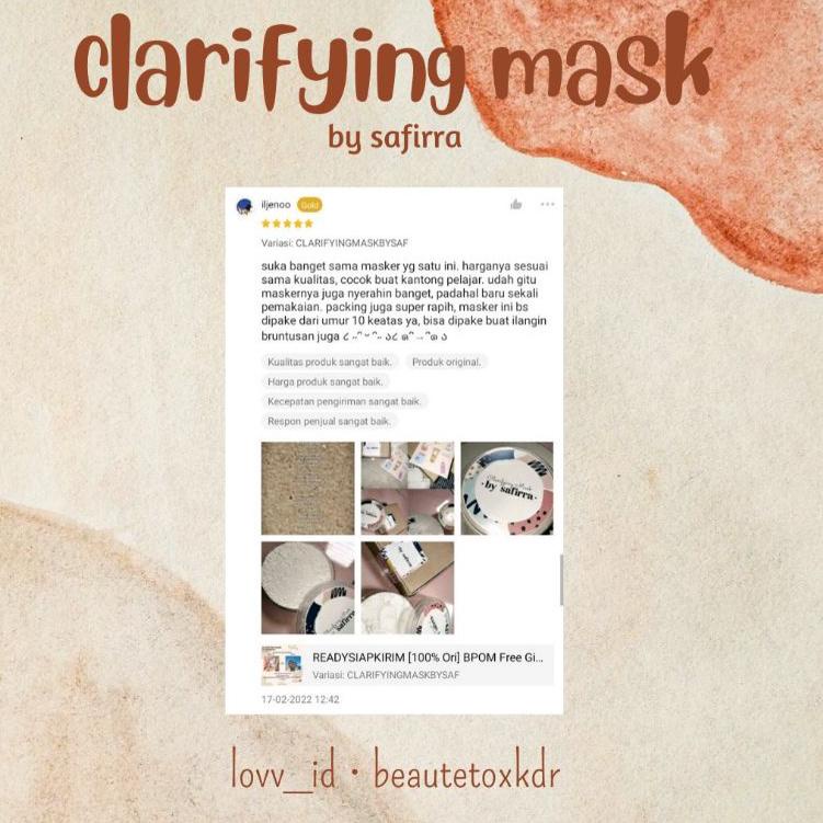 [KODE PRODUK 0HKHO4163] READYSIAPKIRIM [100% Ori] PROMO BPOM Free Gifts Clarifying Mask by Safirra (