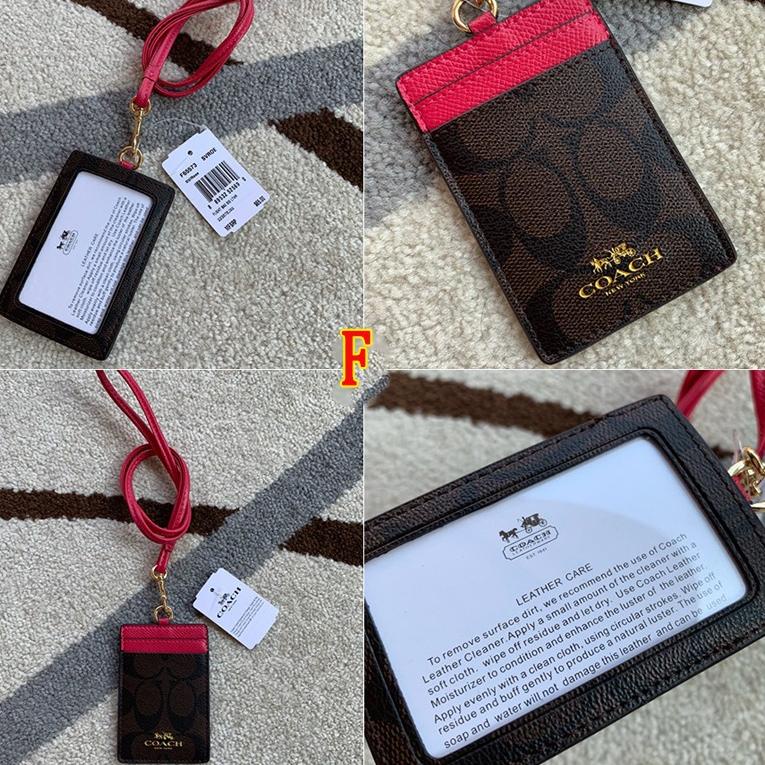 

↰ 【Dikirim di hari yang sama】 COACH lanyard Name Tag ID Card Holder Kulit Lanyard Termurah Berkualitas PU Leather Lanyard NameTag ID Card Holder