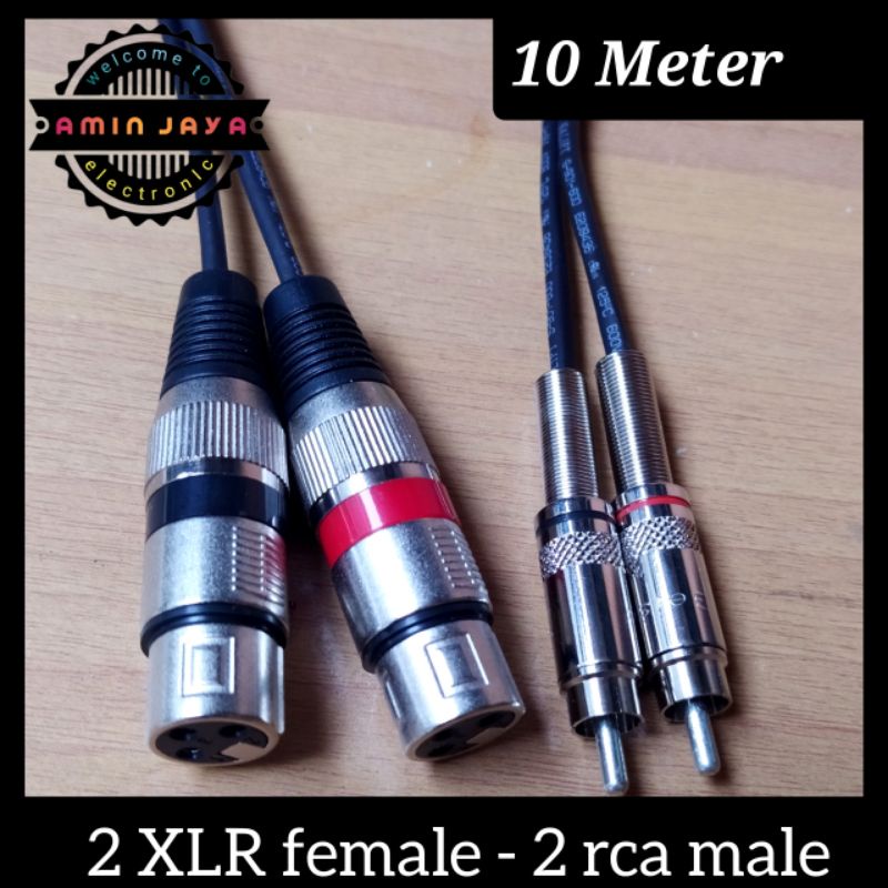 Dual xlr female to dual rca male kabel canare