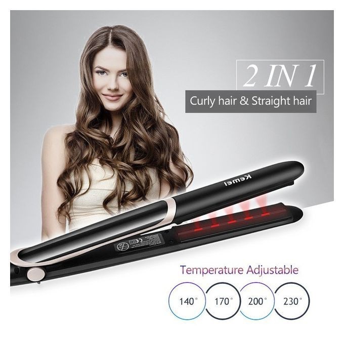 Kemei km 2219 Hair Straightener Catokan Rambut Infrared Ceramic