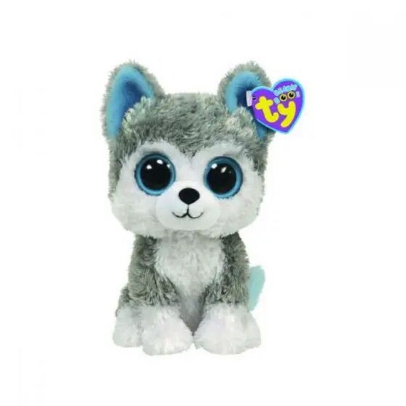 TY DOLL BEANIE BOOS HUSKY GREY AND WHITE ORIGINAL