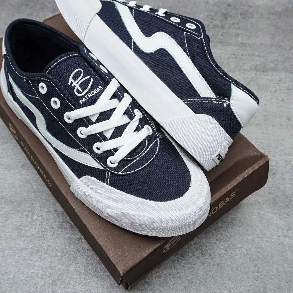 PATROBAS New Ivan Low Navy Original Sepatu Sneakers Casual Pria Wanita