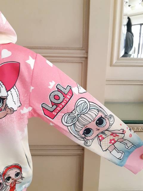 18086 LOL STAR OUTER RAINBOW / JACKET HOODIE LOL SURPRISE ANAK LUCU MURAH IMPORT KOREA / JAKET CEWEK