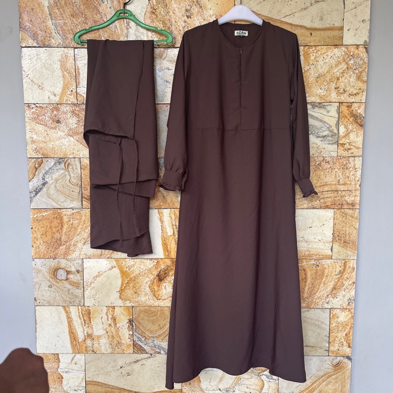 Gamis syari set cadar basic set syari by riZAru Original