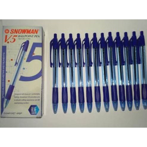 

READY STOCK Ballpoint Snowman V5 0,7 Biru (Pack 12 Pcs) DR92