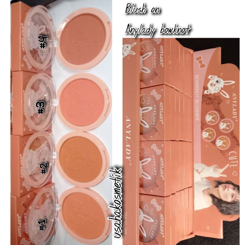 PROMO ECER BLUSH ON  ANYLADY VERSI LOLLIPOP | BOWKNOT CUTE  NO. 789 | 789B