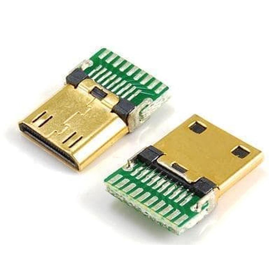 Jual Dijual Mini HDMI C male SMT PCB board wire solder type Connector