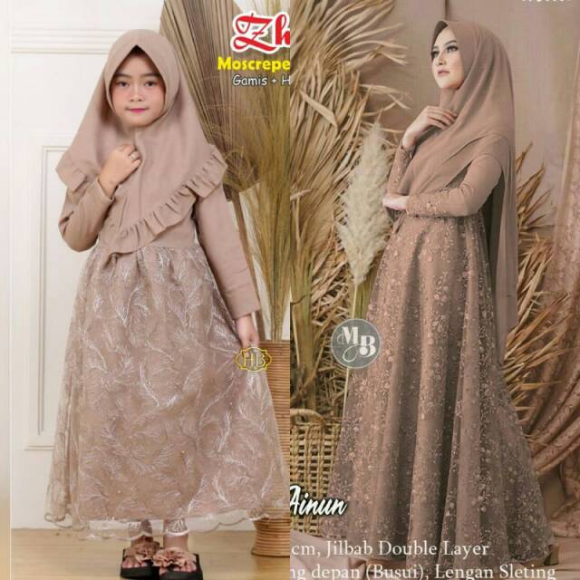 SYARI ARIANA | GAMIS SYARI MEWAH BAHAN MOSCREPE BRUKAT MUTIARA IMPORT FREE JILBAB CANTIK