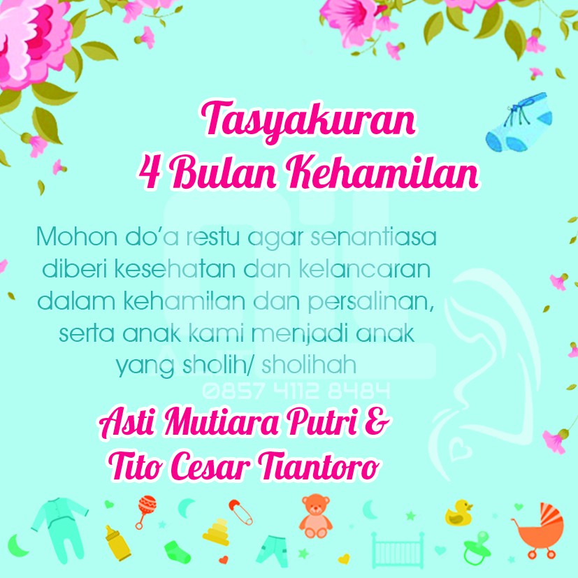 

STICKER TASYAKURAN 4 BULAN/ 7 BULAN KEHAMILAN
