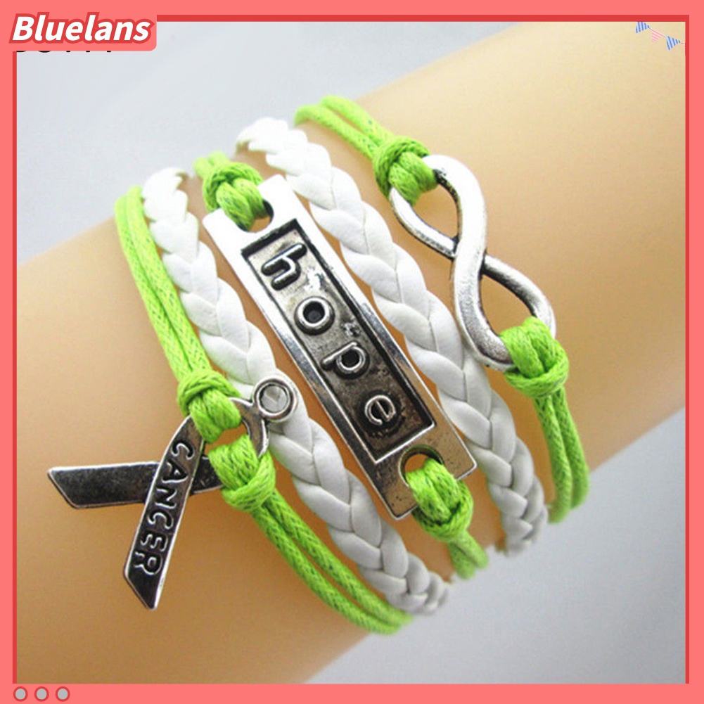 Gelang Multilayer Desain Lambang Kesadaran Kanker Payudara Infinity Hope Faith