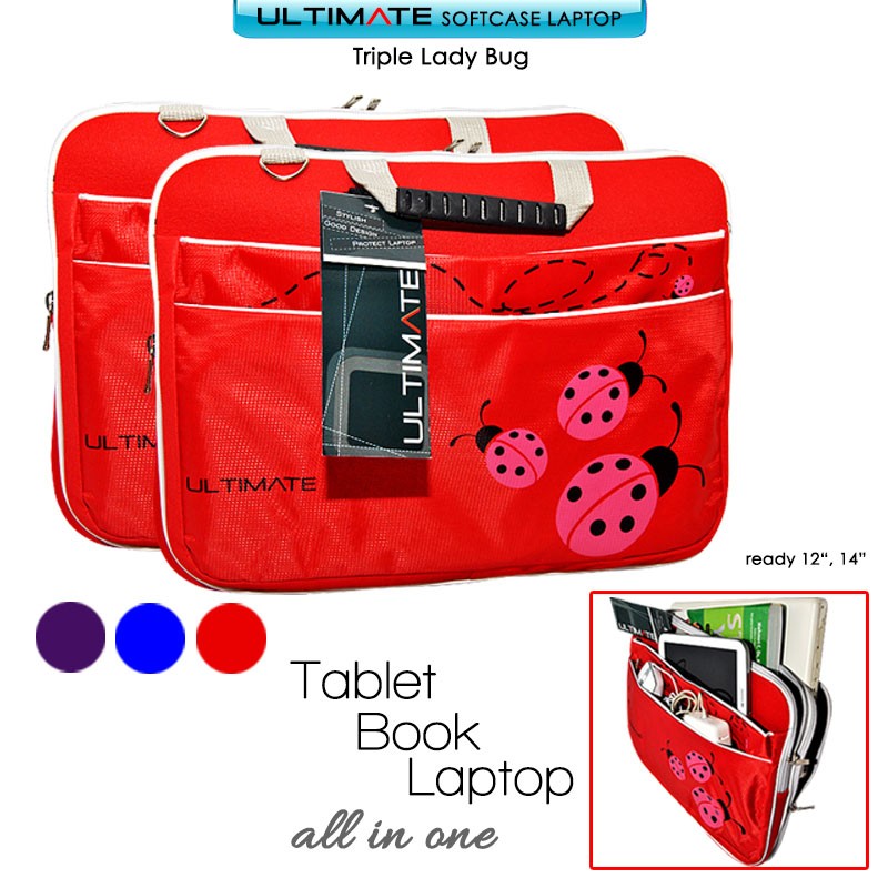 TAS LAPTOP WANITA SOFTCASE LADY BUG