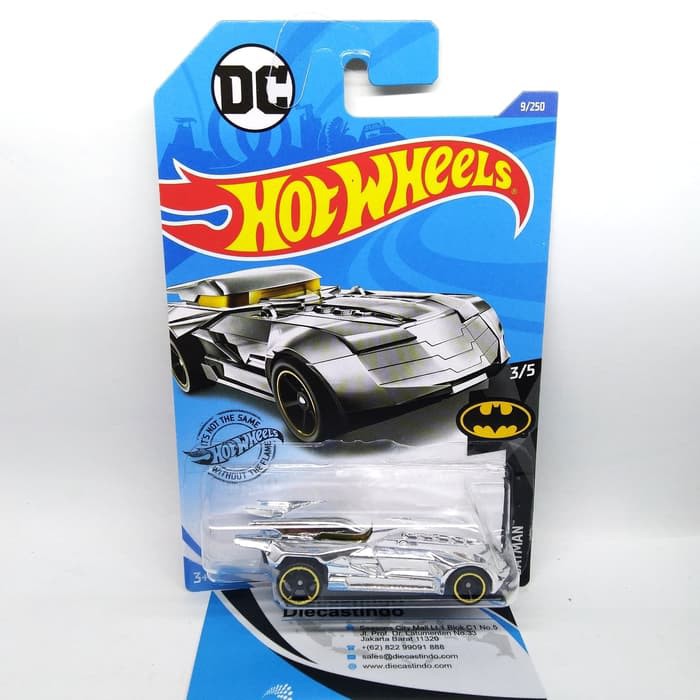 dct294 Hotwheels Hot Wheels Batmobile Crome Silver Lot A 2020