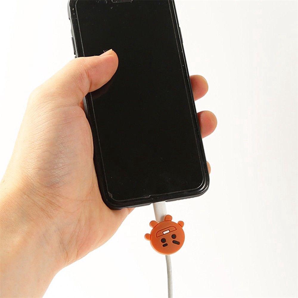 BTS BT21 Mobile Phone Data Line Cover Protective Charging Cable Bite