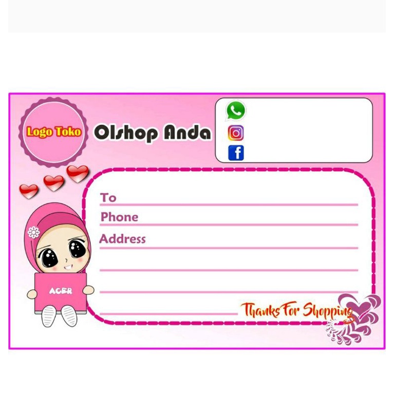 

Stiker pengiriman olshop