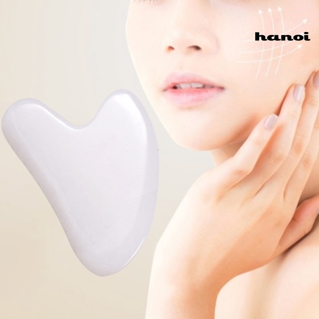 HQTM_Guasha Board Heart-Shaped Lift Skin Synthetic Body Massage White Scraper Board for Face