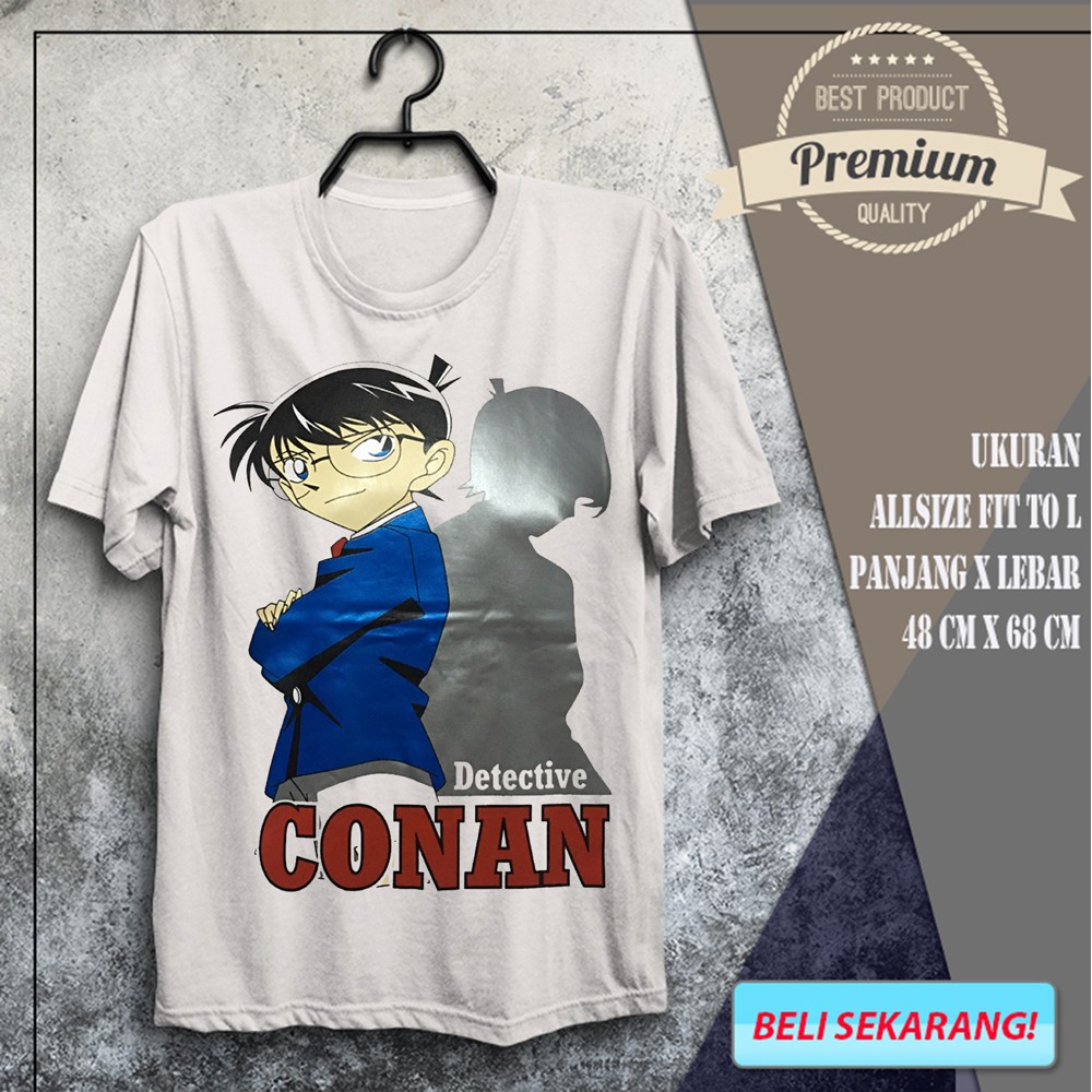 Jual Pakaian Cowok Pria Kaos Baju Kartun Conan White Paling Laris Jual Pakaian Cowok Pria Kaos Baju Kartun Conan White Paling Laris