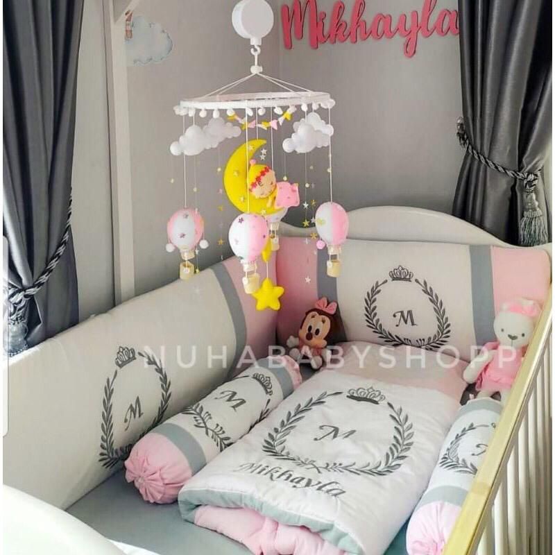 bumper set lengkap pelindung box bayi equil pelindung box bayi hakari pelindung box bayi kayu sprei 