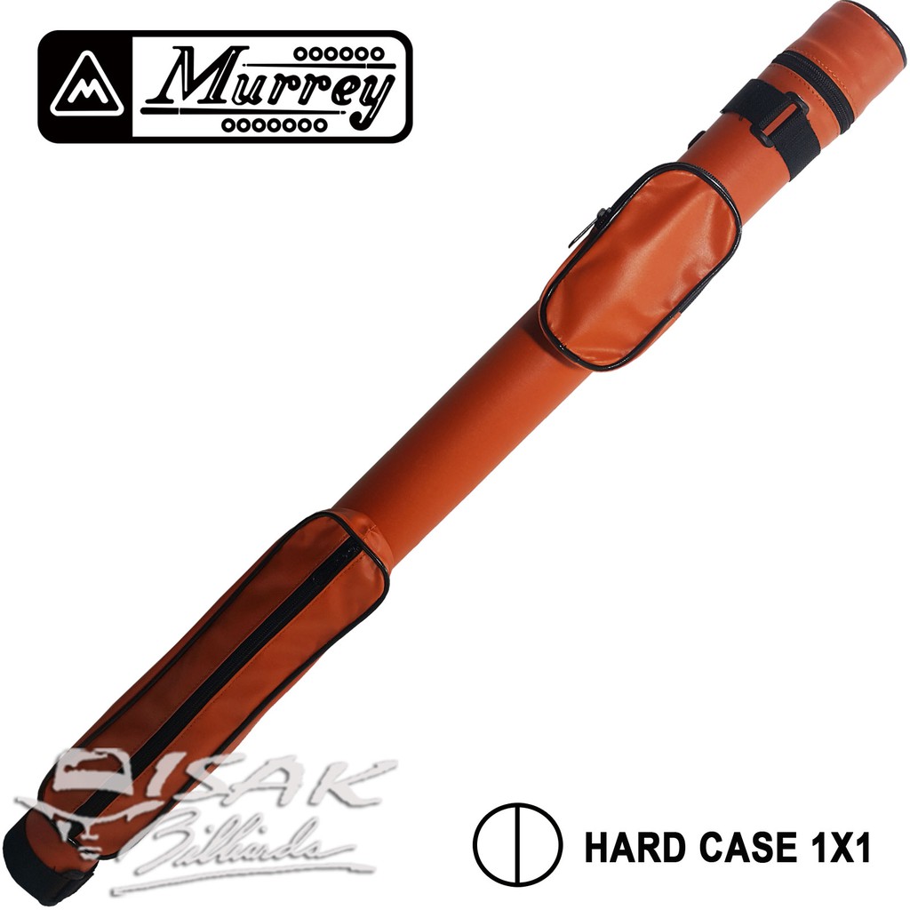 Jual Murrey Hard Case 1B1S Bulat Orange Tas Stick Cue Billiard