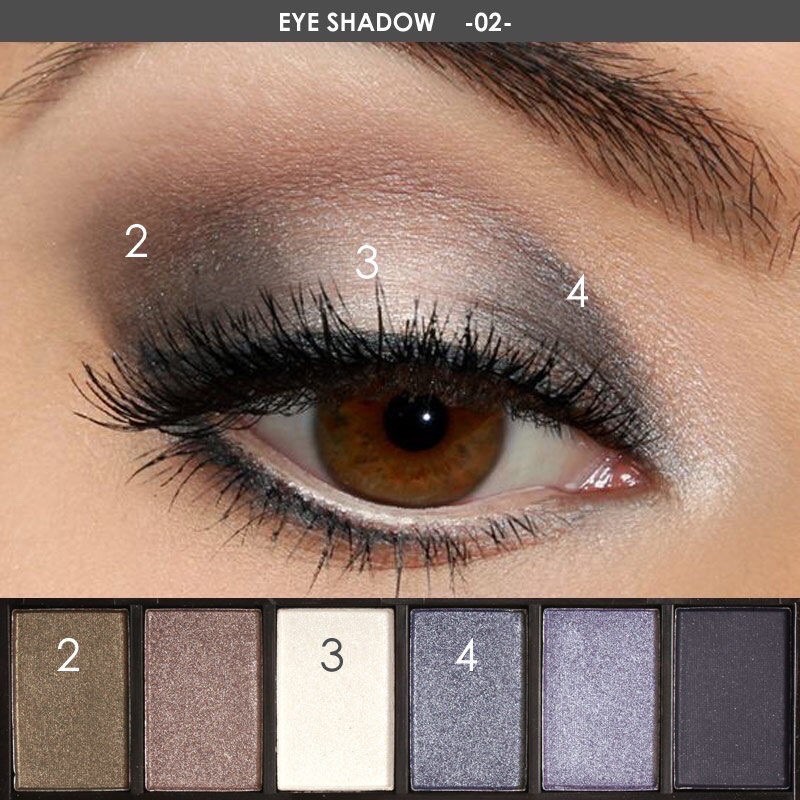 ORIGINAL Focallure Six Colors Palette Eye Shadow SMOKEY  EYES FA06