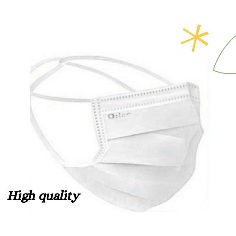 MASKER HIJAB PUTIH 3PLY / MASKER PUTIH HIJAB / MASKER NON MEDIS 1BOX ISI 50PCS