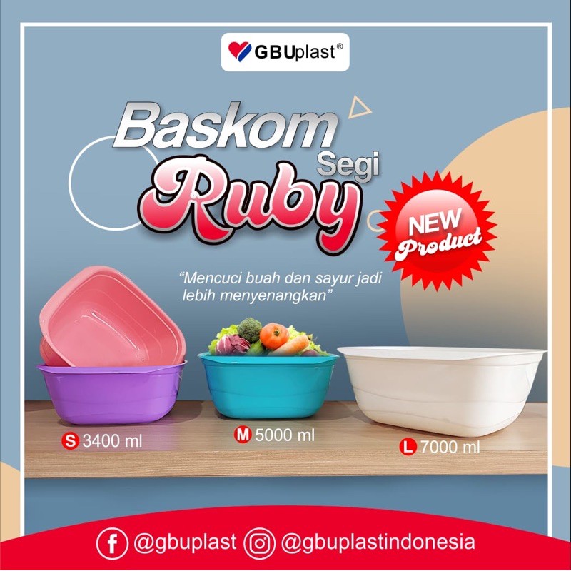 baskom segi ruby