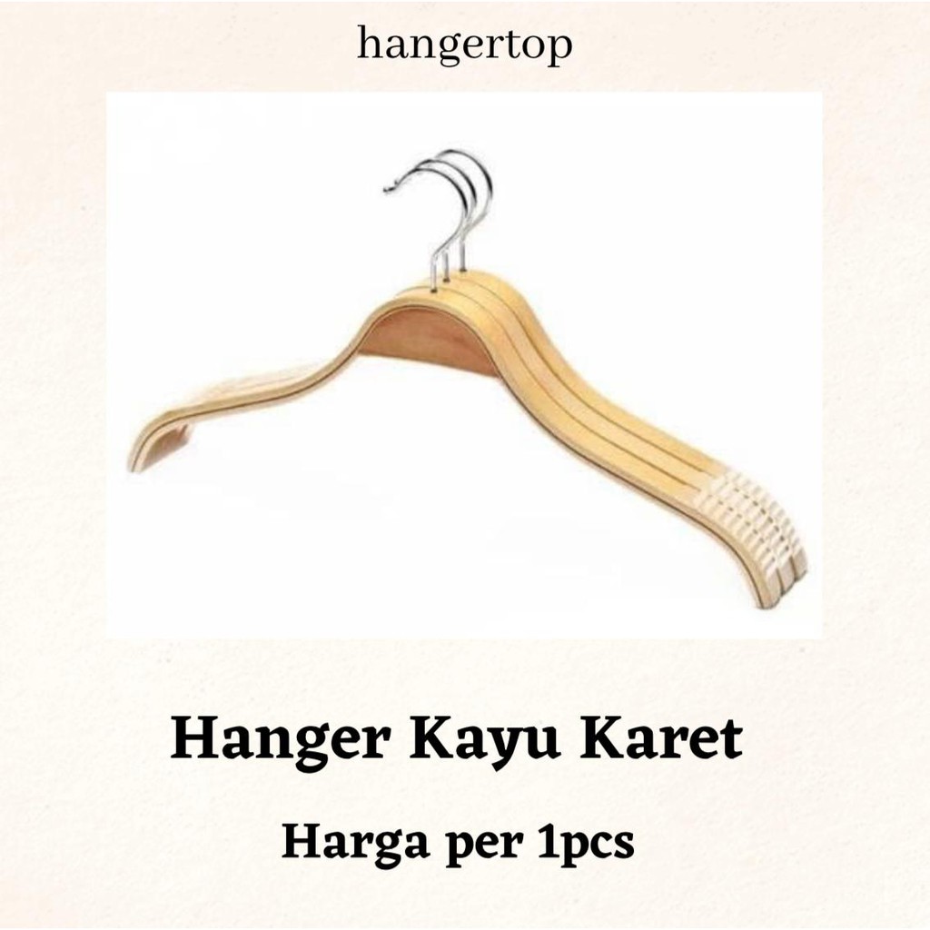 Hanger Kayu KARET Samping