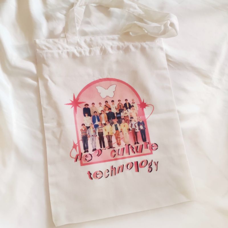 NCT totebag with zipper ʕ•ᴥ•ʔﾉ♡ Neo Culture Technology Tote Bag Canvas [ swipe for more details ]